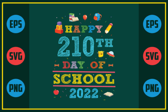 Happy 210th Day Graphics for Crafts & Branding